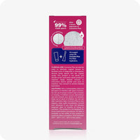 Conceive Plus Max Couples Fertility Bundle featuring back panel of 30ml fertility lubricant box, highlighting clinical study results, sperm viability comparison, product use guidance, applicator recommendation, and safety cautions, displayed on a pink background.