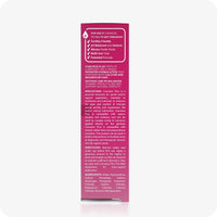 Conceive Plus Max Couples Fertility Bundle featuring side view of 30ml fertility lubricant box, displaying key benefits, usage directions, patented formula description, and complete ingredient list in white text on a pink background.