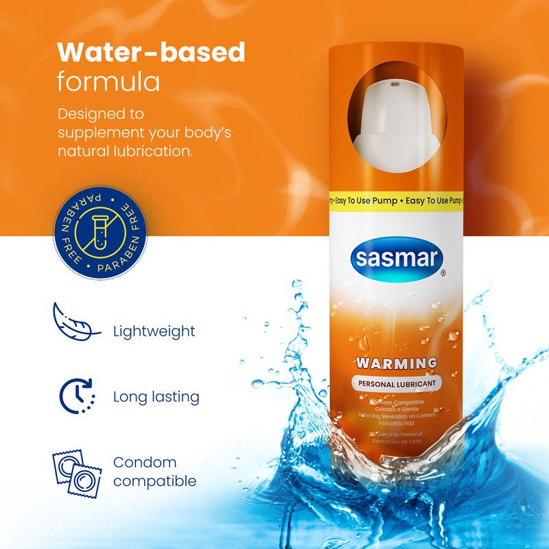 Sasmar Warming Water-Based Lubricant for Fertility Conceive Plus Europe Sasmar Warming Water-Based Lubricant for Fertility Conceive Plus Europe