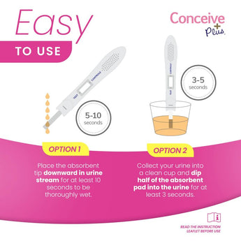easy to use pregnancy test Conceive Plus fertility tests